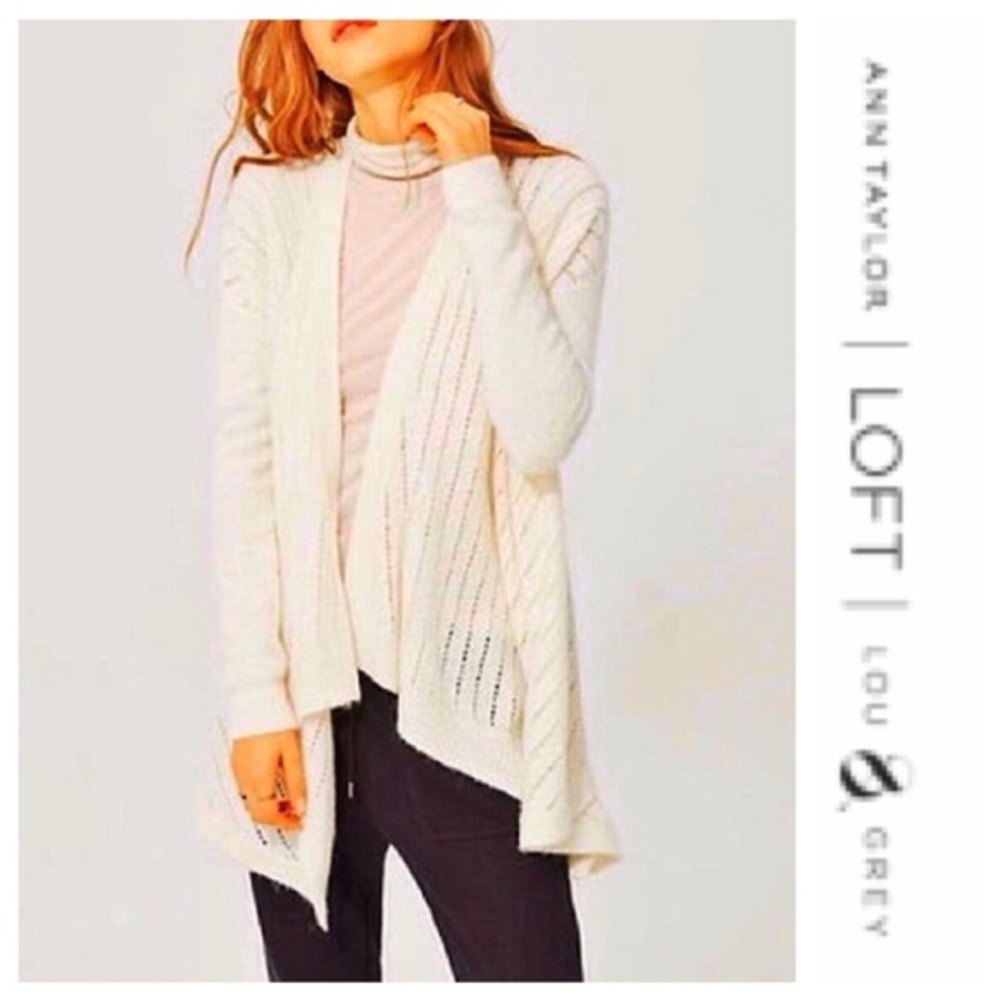 💼 DONATED 🖋️ Wool Waterfall Cardigan - Picture 2 of 4